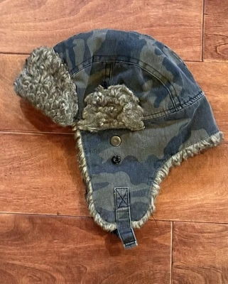 Camo Aviator Trapper Faux Fur Hat  - Image 1 of 3