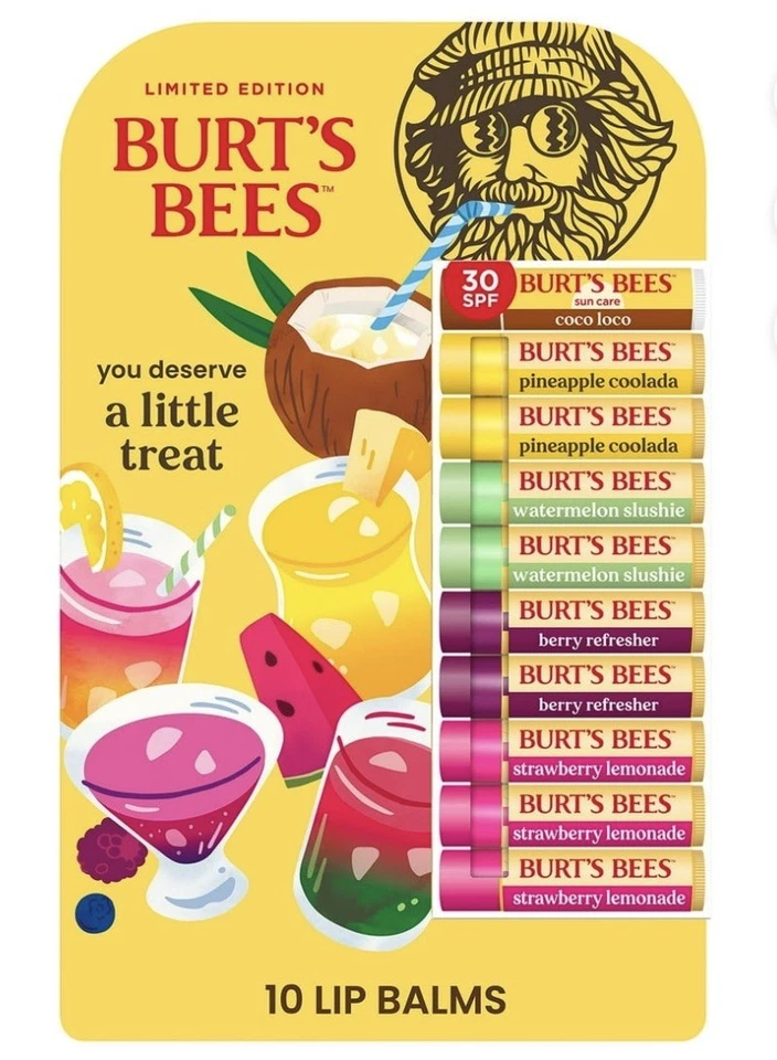 Burt’s Bees Drink Inspired Lip Balm Pack, Edição Limitada 10 unidades 0,15 oz cada - Imagem 1 de 1