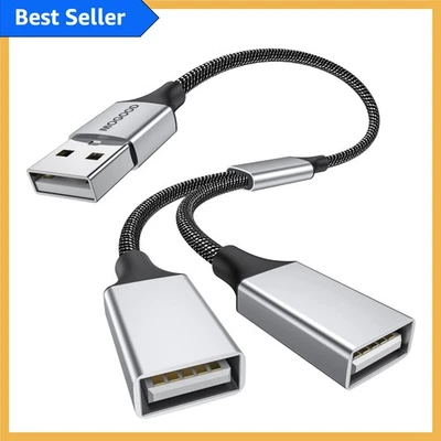 Elegante cable divisor USB de aluminio - Conecta 2 dispositivos simultáneamente Foto 1 de 4