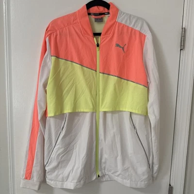 Puma Ultra Woven Mens Running Jacket 519370-04 Size Large - Peach/Yellow/White - Image 1 of 4