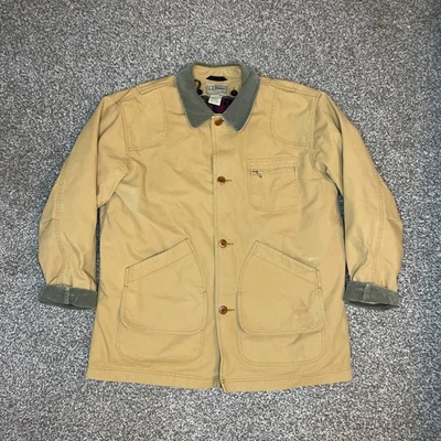 Vintage LL BEAN Mens XL PRIMALOFT Flannel Lined Field Chore Barn Jacket 0JX74 - Image 1 of 4