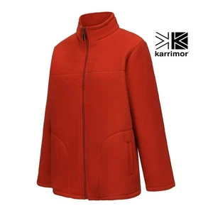 Karrimor Damas Reino Unido 12 M Exterior Cremallera Completa Negro Vellón Chaqueta Rojo Mandarina Nuevo con Etiquetas - Imagen 1 de 5