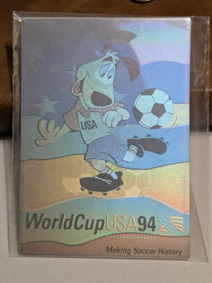 Copa Mundial USA '94 / Holograma / Hacer historia del fútbol Juego de 4 cartas / EX/NM Foto 1 de 1