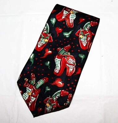 Corbata de cuello de seda con estampado de baile de salsa Tabasco Tabasco para hombre Foto 1 de 4