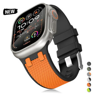 Silikon Ersatz Armband für Apple Watch Ultra Series 9 8 7 SE 6 5 4 3 2 1 NEU