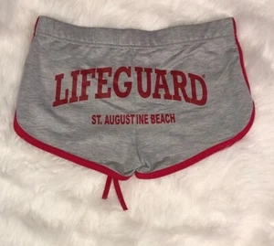 Officially Licensed Lifeguard Elastic Tie Booty Shorts Gray Size S St. Augustine - Picture 1 of 7