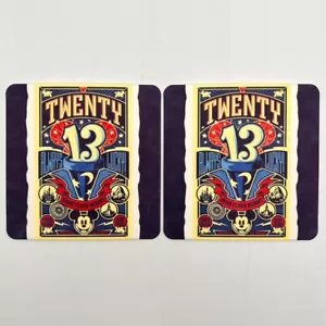 Disney Papier Untersetzer Poster Kunst 2013 Always Lucky Dave Keefer - 2er Set DLR - Bild 1 von 6