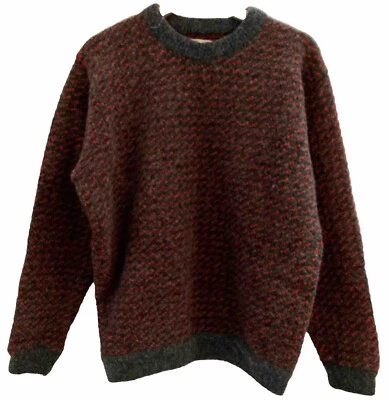 Vtg LL Bean Wool Rayon Norwegian Birdseye Fisherman Crew Neck Sweater Mens Large - Image 1 of 4