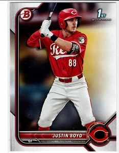 Justin Boyd Cincinnati Reds 2022 Bowman Draft 1st Bowman - Picture 1 of 3