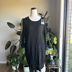 DECJUBA Mini Dress Size 10 New RRP $109.95 New With Tags Nadia Black Shift Dress - Picture 1 of 9