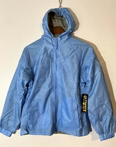 ULTIMATE Hooded Reversible Kids Girl Windbreaker Raincoat Jacket Size 14/16 - Picture 1 of 4