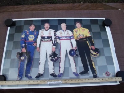 1999 Large Poster Dale Earnhardt Sr Jr DEI Ron Hornaday Steve Park Pennzoil  - Image 1 of 4