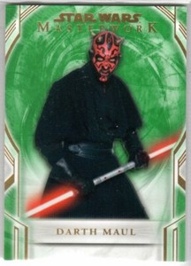 STAR WARS 2018 TOPPS MASTERWORK GREEN PARALLEL BASE 6 RAY PARK DARTH MAUL 46/99