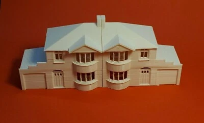 VILLAGESCENECRAFT N Gauge 1930s Semi Detached House 3D Printed White