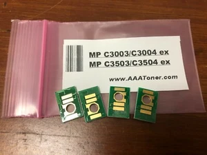 4 x Toner Chip for Ricoh MP C3003, MP C3004, MP C3503 MP C3504 ex Refill - Afbeelding 1 van 2