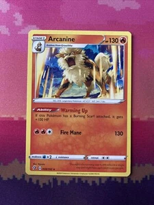 Pokemon Card Arcanine Rebel Clash Rare 028/192 Near Mint - Picture 1 of 2
