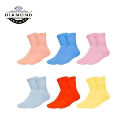 6 pares de calcetines tobilleros diabéticos para mujer salud cojín circulatorio algodón talla 9-11 Foto 1 de 4