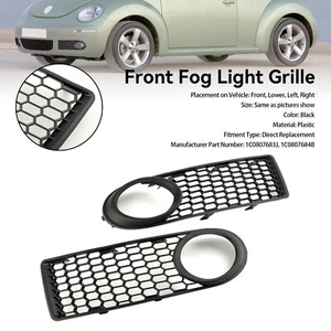 Front Bumper Fog Light Grille Fit VW Volkswagen Beetle & Beetle Convertible - Picture 1 of 17