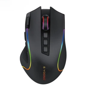 Wireless Gaming Mouse 4000 DPI 9 Buttons Programmable Ergonomic for Gamer Mice - Picture 1 of 17