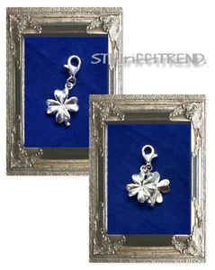 CHARM ANHÄNGER KLEEBLATT GLÜCKSBRINGER ECHT 925er SILBER für KETTE + ARMBAND - Bild 1 von 3