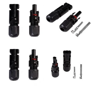 AU DIY Plug Solar Panel Cable Connector Male/Female Cable Connectors 5-50 Pairs - Picture 1 of 11