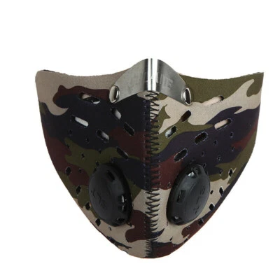 Máscara facial de filtro de carbono para montar en bicicleta al aire libre cubierta facial hombres mujeres Foto 1 de 4