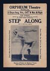 Marion O'Neill "STEP ALONG" spectacle burlesque 1925 lecture, dépliant Pennsylvanie