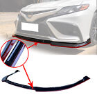 Black W/Red Line Front Bumper Lip Spoiler For 2021 2022 Toyota Camry SE/XSE/TRD