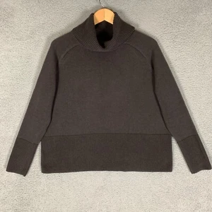Athleta Aspen Sweater Womens Medium Brown Wool Cashmere Turtleneck Pullover $179 - Picture 1 of 10