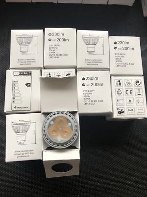 10x Briloner LM13-032 Gu10 LED Leuchtmittel 4W 3000K Warmweiß LED Leuchtmittel - Bild 1 von 4