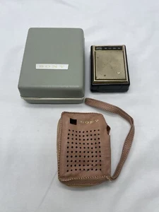 SONY TR-730 Mini Transistor Radio w/ Leather Case & Hard Case READ - Bild 1 von 20
