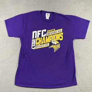 Minnesota Vikings Shirt Large lila 2017 NFC Division Champs Kurzarm Herren - Bild 1 von 11