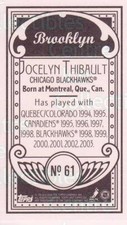 2003-04 Topps C55 Minis Brooklyn #61 Jocelyn Thibault