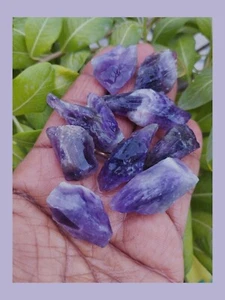 Rich Purple Amethyst Raw Stones -- Perfect for Calming and Protection 5pcs Lot - Picture 1 of 6
