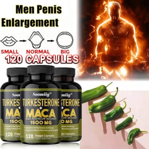 Organic Maca Root 30 To 120 Capsules Peruvian Maca Extract for Men - Picture 1 of 10