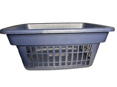 Vintage 90s Rubbermaid Blue Laundry Basket 2874 Hamper Easy Carry Made By USA - Image 1 of 2