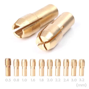 10pcs 0.5-3.2mm Micro Twist Hand Drill Kit Chuck Electric Drill Bit Collet - Picture 1 of 7