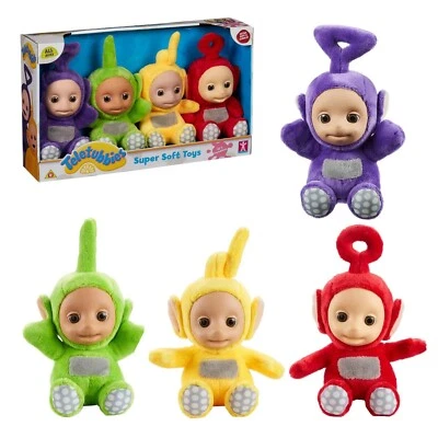 Juego completo de los 4 Teletubbies juguetes de peluche súper suaves y tiernos Foto 1 de 4