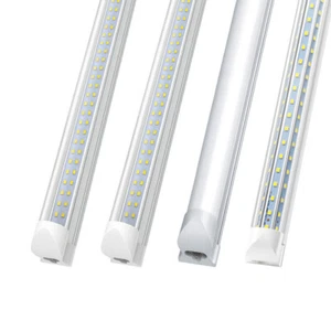 T8 4FT 8FT LED Shop Light Fixture 4 Foot 8 Foot LED Tube Light 36W-120W LED Bulb - Picture 1 of 20