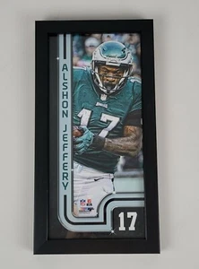 ALSHON JEFFERY - Foto auténtica enmarcada en madera negra de fútbol americano de los Philadelphia Eagles - Imagen 1 de 6