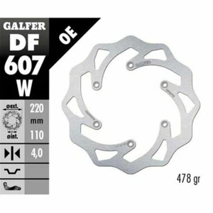 Galfer Rear Brake Disc Husqvarna TE 125 2014-2016 - Fixed Wave Motocross DF607W - Picture 1 of 2