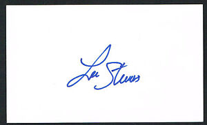 Lee Stevens signed autograph auto 3x5 index card Baseball Player H5697