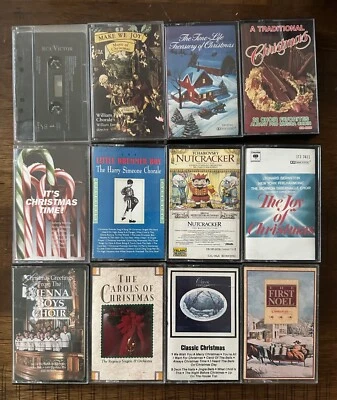 Christmas LOT 12 Cassette tapes Vienna boys Choir , Nutcracker  carols Holiday - Image 1 of 2