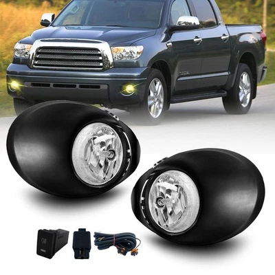 For 2007-2013 Toyota Tundra 2008-2011 Sequoia Fog Lights Bumper Lamps+Wiring - Image 1 of 4