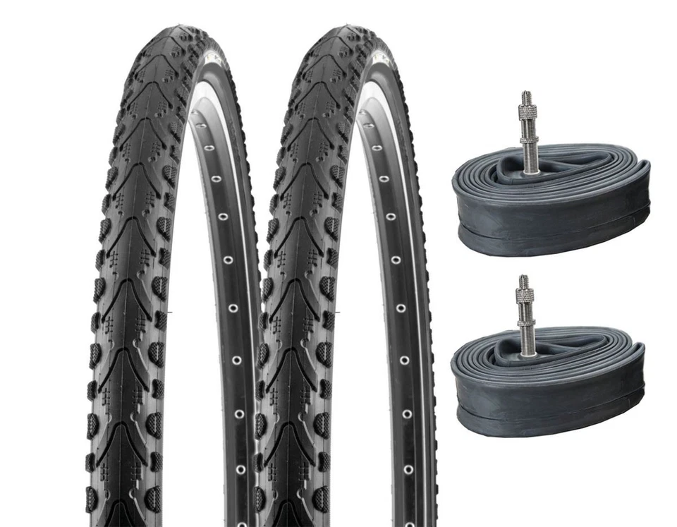 2 X FAHRRADREIFEN 28 ZOLL 47-622 Kenda 28x1.75 schwarz Reifen + 2 SCHLÄUCHE DV - Bild 1 von 1