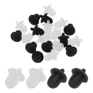 20pcs 6.35mm Audio Jack Port Duct Cover PC DVD Microphone Plugs Caps Black/Clear - Photo 1 sur 7
