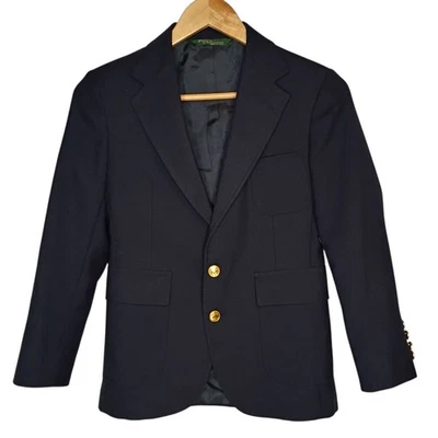 Blazer Polo Ralph Lauren Vintage Talla 12R Abrigo Deportivo Azul Marino 2 Botones Dorados EE. UU. Foto 1 de 4