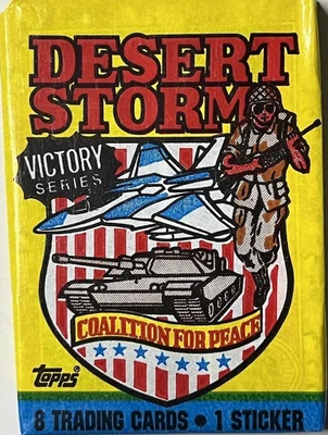 1991 TOPPS WAX PACKET OF DESERT STORM COALITION FOR PEACE VICTORY SERIES CARDS - Image 1 of 4