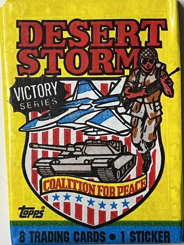 1991 TOPPS WAX PACKET OF DESERT STORM COALITION FOR PEACE VICTORY SERIES CARDS - Image 1 of 4