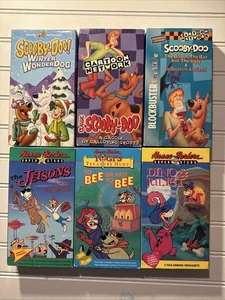 VHS Lot Of 6 Cartoons. Scooby Doo, Jetsons, Yogi, Dino And Juliet VGS - Imagen 1 de 13